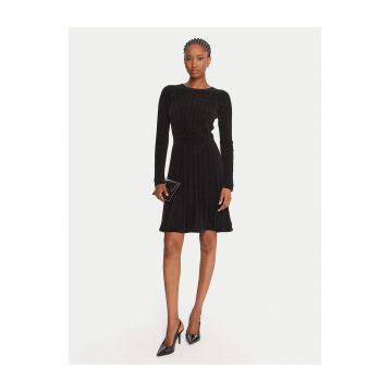 Rochie tricotata de dama  negru - fabricata din material de calitate