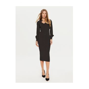 Rochie tricotata de dama -  negru
