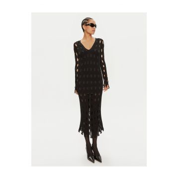 Rochie tricotata de dama  Ring 103470 A1UN - negru -