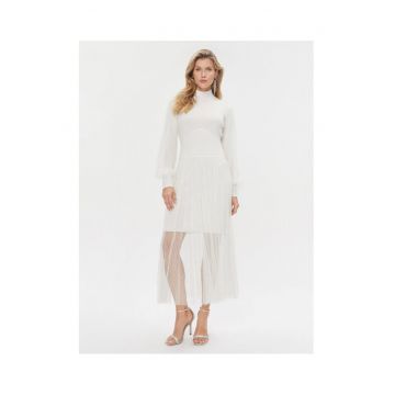 Rochie tricotata  pentru femei - ecru -