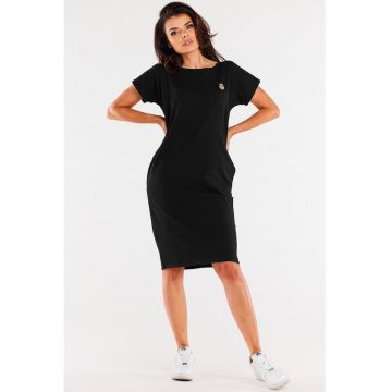 Rochie-tricou cu maneci scurte