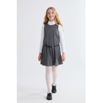 Sarafan cu dungi - Gri inchis
