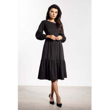 Rochie -  A737 - negru - nylon - spandex