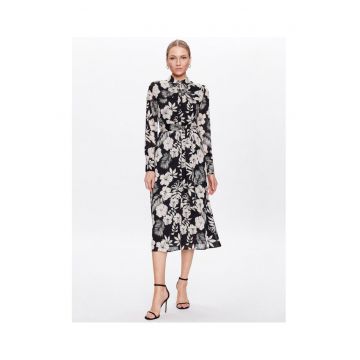 Rochie Camasa dama  negru - cu flori