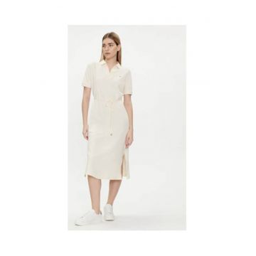 Rochie casual Dama -  ecru - 65% lyocell - 32% bumbac