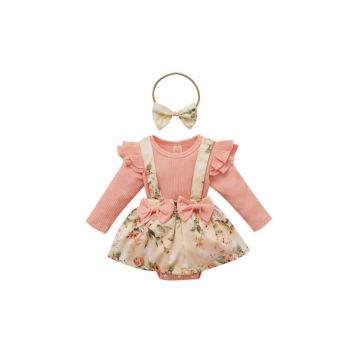 Rochie  Cu Maneca Lunga - Flowers - Bumbac - Fete - Multicolor