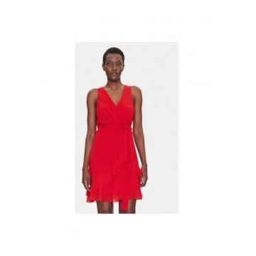 Rochie dama  241-ROSVAL - Poliester - Rosu