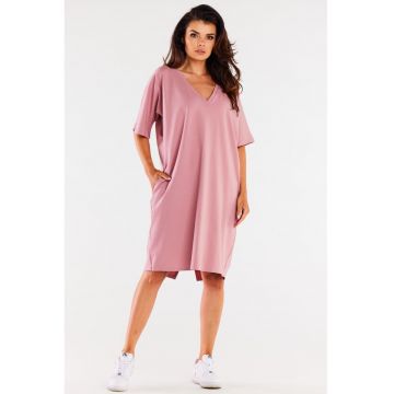 Rochie dama  Bumbac - M303 - Roz -