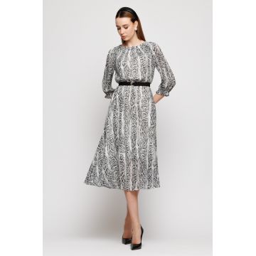 Rochie dama midi cu animal print