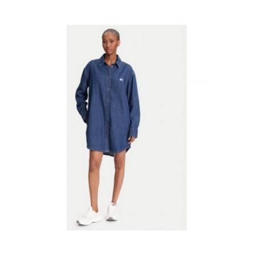 Rochie din denim Dama -  bleumarin - 100% bumbacasfqw - Albastru