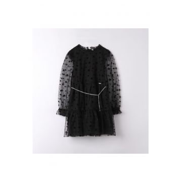 Rochie din tull pentru fete -  0.7722 - Negru - Negru