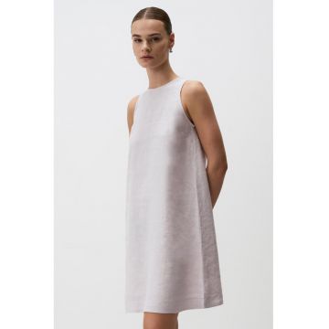 Rochie fara maneci - de in - cu model uni - Lila