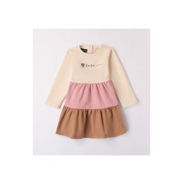 Rochie fete in dungi - bumbac - multicolor - Multicolor