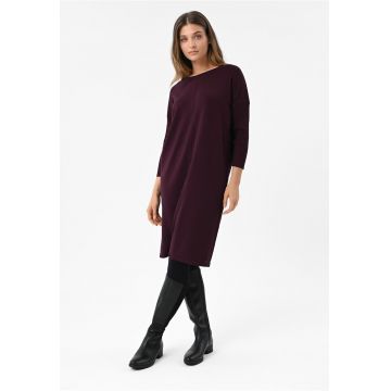 Rochie midi sumpradimensionata tricotata  G-Pearl - visiniu - Visiniu