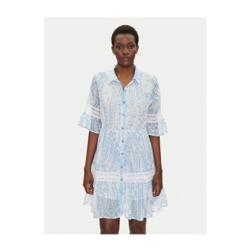 Rochie camasa dama  albastru - fabrica de calitate