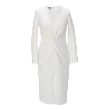 Rochie cambrata cu decolteu in V si detaliu rasucit frontal Jackie