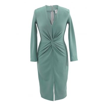 Rochie cambrata cu decolteu in V si detaliu rasucit frontal Jackie