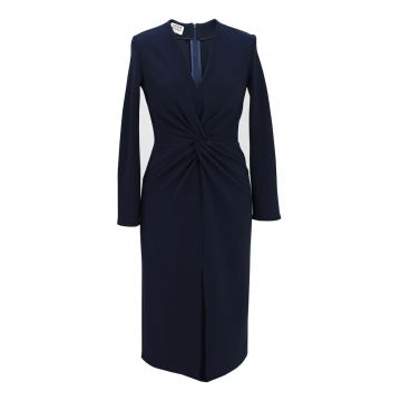 Rochie cambrata cu decolteu in V si detaliu rasucit frontal Jackie