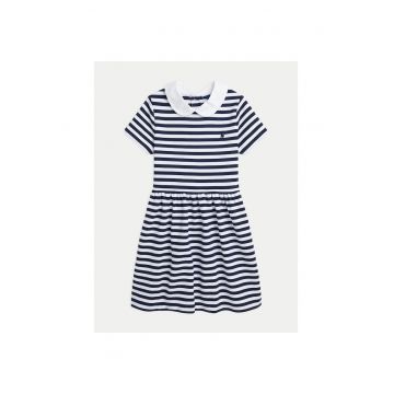 Rochie casual -  Bleumarin/Alb - Dungi