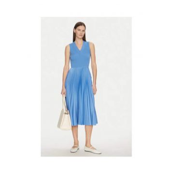 Rochie casual Dama -  Albastru - 76% viscoza - 24% poliamida -