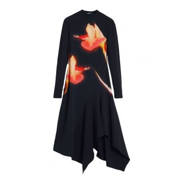 Rochie casual Dama -  Negru - bumbac - elastan