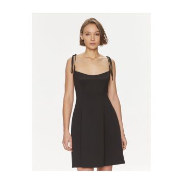 Rochie casual dama  negru - cu bretele