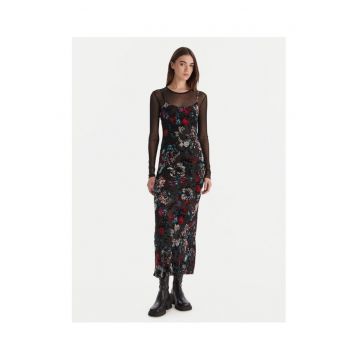 Rochie casual dama  negru - din material confortabil