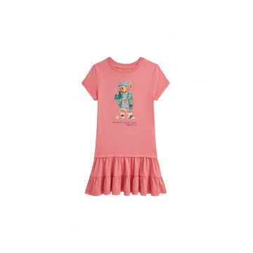 Rochie casual fete  roz