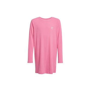 Rochie casual fete -  roz - maneca lunga -