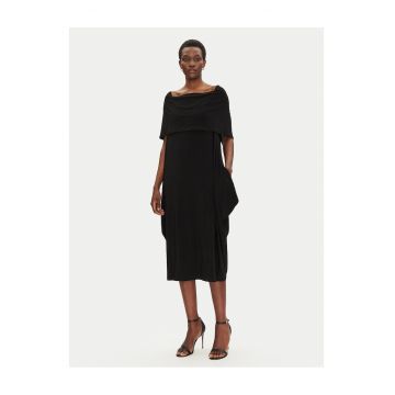 Rochie dama  negru - tricotata -