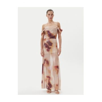 Rochie de seara dama  bej - maro - 2 culori