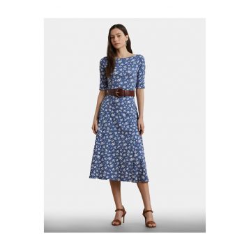 Rochie de zi -  albastru - material de calitate