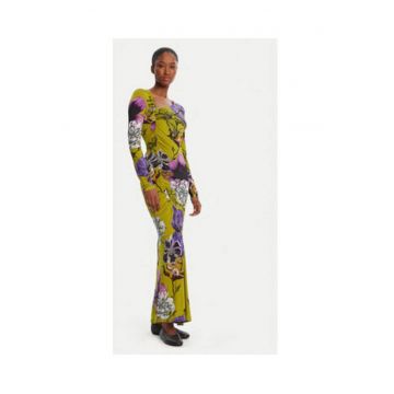 Rochie de zi Femei -  Verde - 94% viscoza - 6% elastan -