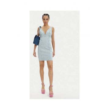 Rochie Din Denim Cu Decolteu In V