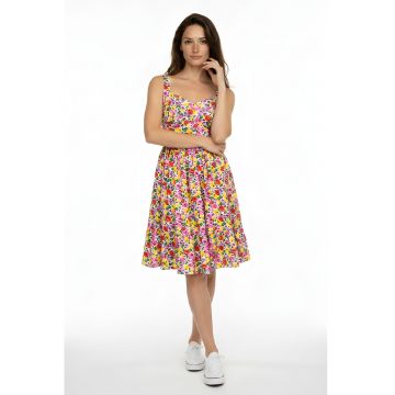 Rochie din poplin cu model floral Bonnie