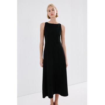 Rochie evazatafara maneci - Negru