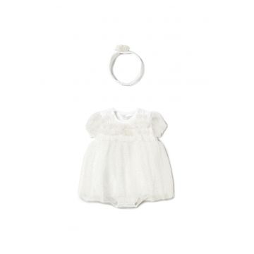 Rochie fete  1659 - Bumbac/Poliamida - Bej - Bej -