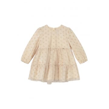 Rochie fete -  bej - 100% poliester -