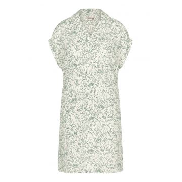 Rochie  M009 - vascoza - alb/verde