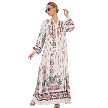 Rochie maxi HiCCUP - decolteu V - Rosu