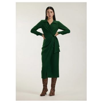 Rochie midi cu croiala petrecuta Margot