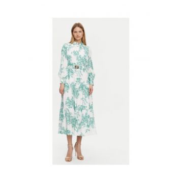 Rochie midi cu curea in talie -