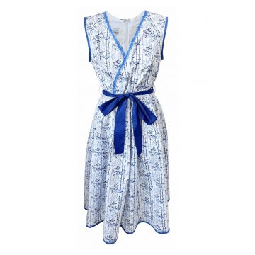 Rochie midi din poplin Mila - Multicolor