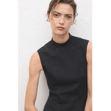 Rochie midi fara maneci - Gri antracit