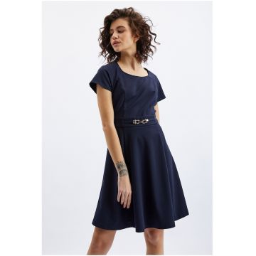 Rochie mini evazata - Bleumarin