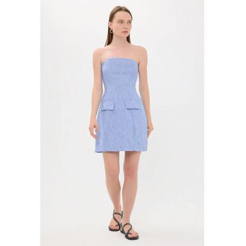 Rochie mini -  fara bretele - bumbac