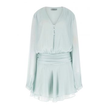 Rochie scurta cu maneci lungi - Verde deschis