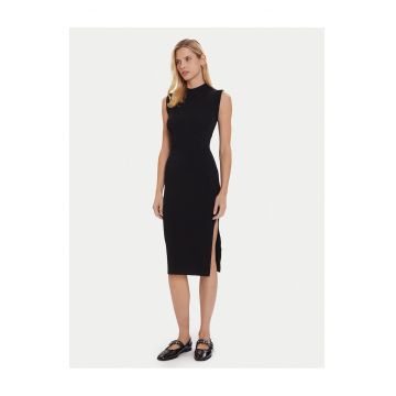 Rochie tricotata de dama -  negru - fabricata din material de calitate