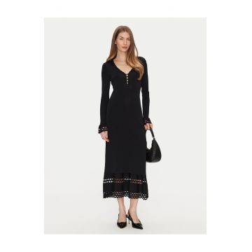 Rochie tricotata de dama  negru - fabricata din material de calitate