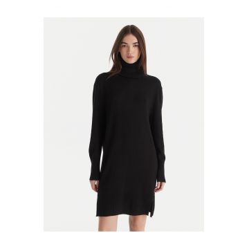 Rochie tricotata de dama  negru - fabricata din material de calitate